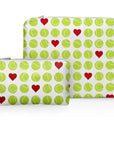 Set of two in tennis LOVE print on white background