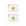 Two white zippered pouches with large gold star designs on the front, shown on a clean white background.