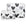 Set of Two Zip Pouches in Language of Love Black and White Heart Print on white background.