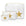 Three white zippered storage pouches in different sizes, each featuring a large metallic gold star on the front and a small gold star charm on the zipper pull, displayed on a clean white background.