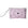 Wristlet Baby Pink Bandana with heart print on white background