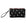 A black zippered wristlet pouch with a repeating white silhouette pattern of skiers and snowboarders, featuring a black wristlet strap and a red zipper trim.