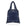 Carryall tote bag in navy bandana print on a white background