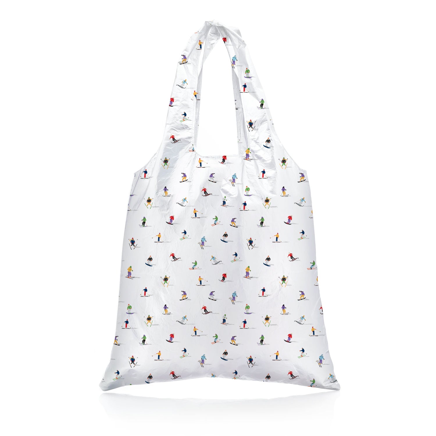 Carryall Tote Bag with Pocket Dancing Skiers