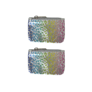 Set of Two Gift Card Packs - Ombre Rainbow Leopard Print