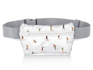 Lay Flat Fanny Pack with Golfers on the Green MAX