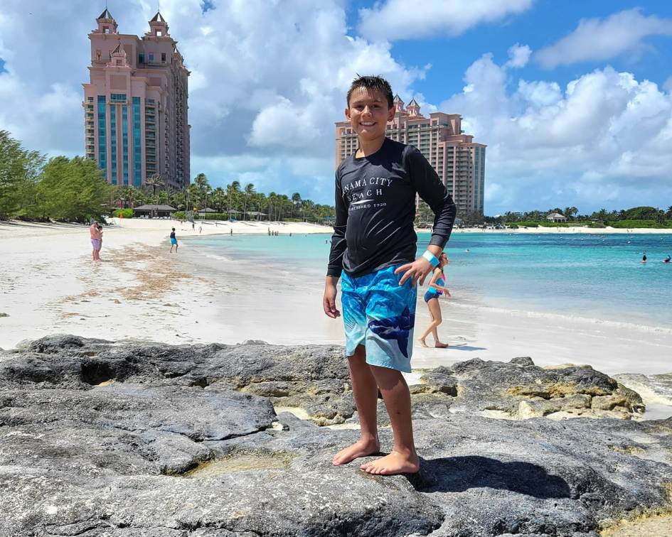 Child smiling from make a wish foundation in the bahamas