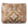 A metallic bronze zippered pouch in medium size featuring a bandana print shown against a plain white background.