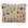 A beige zippered pouch featuring a colorful western-themed print with cowboy boots, horseshoes, cacti, horses, and stars.
