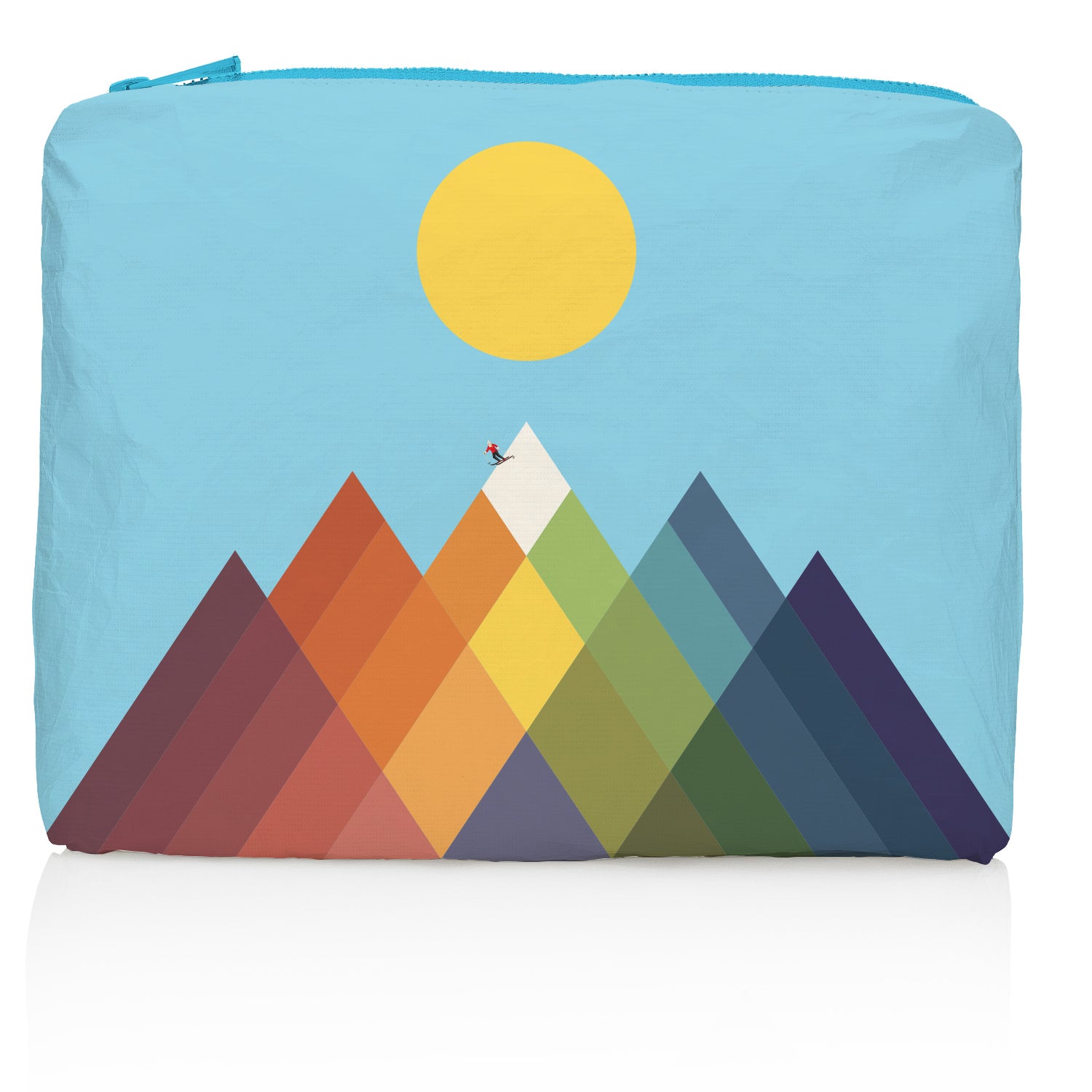 Medium zipper pouch in Mountain Brights 