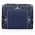 Medium zipper pouch in navy bandana print on white background