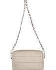 Mini Chain Puffer Purse in Shimmer Beige
