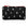 A black and white zippered mini pouch featuring a pattern of skiers and snowboarders, with a red zipper pull and red zipper trim, shown on a white background.
