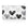 A small zippered pouch with a white background and a pattern of overlapping hand-painted hearts in various shades of gray and black.