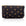 Black mini zipper pouch with myriad of gold stars on white background