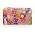 Mini zipper pouch in colorful poppies pattern on white background