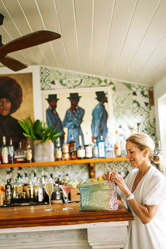 fashionable organization in ombre rainbow leopard print