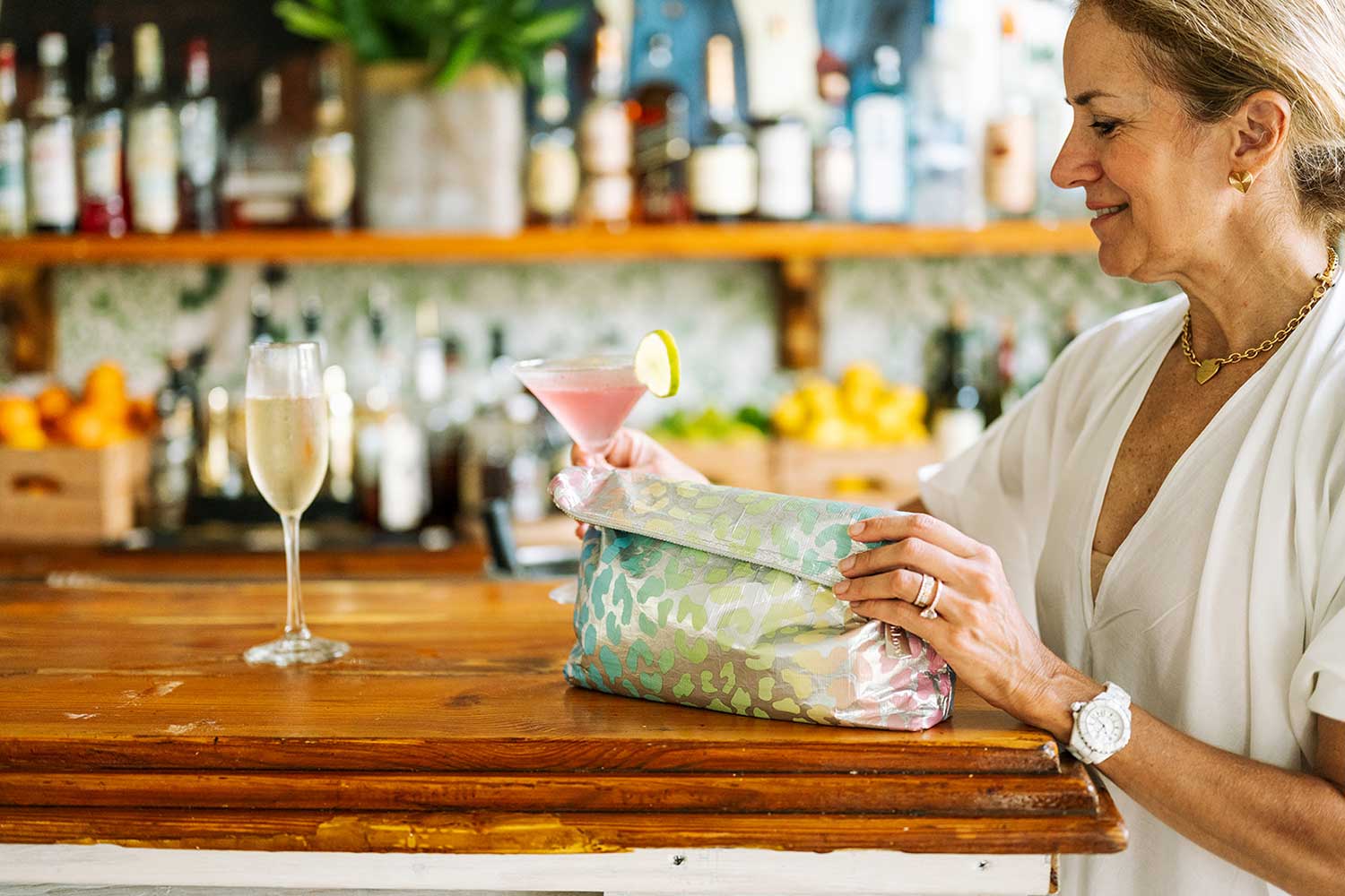 ombre rainbow medium pack as clutch purse