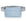 Shimmer ice blue puffer crossbody fanny pack belt bag with gray strap on white background