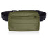 Puffer Crossbody Fanny Pack Belt Bag in Shimmer Olive Green on White Background