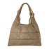 Large shimmer bronze puffer purse tote