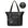 Black signature travel tote with a matching mini pouch, both featuring the brand's signature striped pattern, detail inset shown.