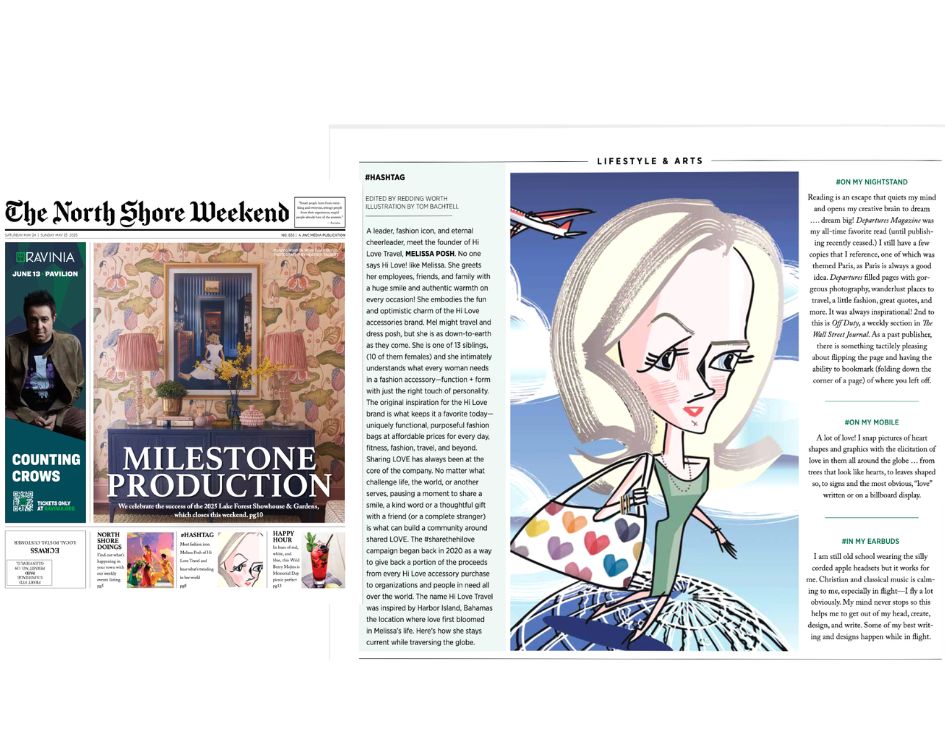 Newspaper layout with a cartoon illustration of a woman on the right side.