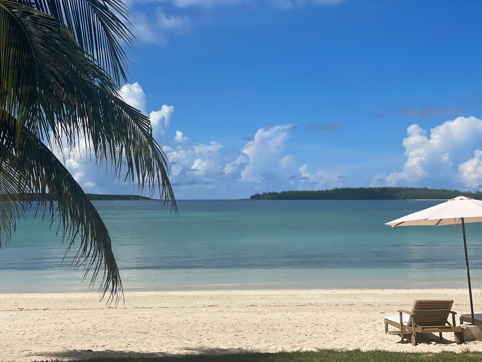 Beach view from The Other Side Hotel in the Bahamas