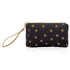 Versatile wristlet in black with gold stars on white