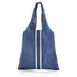 Carryall Tote - Shimmer Navy HLT Collection with Metallic Silver Stripes