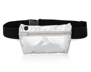 Fanny Packs - Belt Bag - Lightweight - Cute Metallic Silver Fanny Pack