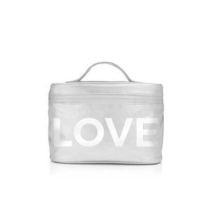 Victoria's Secret VS Graffiti Clear Logo Tote Beach Weekender Bag & Clutch  