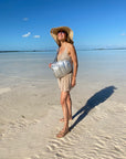 Travel Backpack - Gym Bag - Crossbody Fashion - Puffer Crossbody Backpack - Metallic Silver Bag