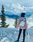 Travel Backpack - Gym Bag - Crossbody Fashion - Puffer Crossbody Backpack - Metallic Silver Bag