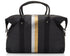 Duffel Bag in Black with Silver and Gold Stripes
