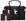 Duffel set in black with silver star and silver and gold stripes