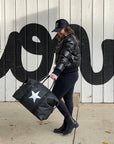 Duffel Bag in Black with Silver Star
