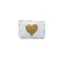 Gift Card Pouch in Silver with Gold Heart