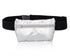 Layflat Fanny Pack Belt Bag in Silver on White Background