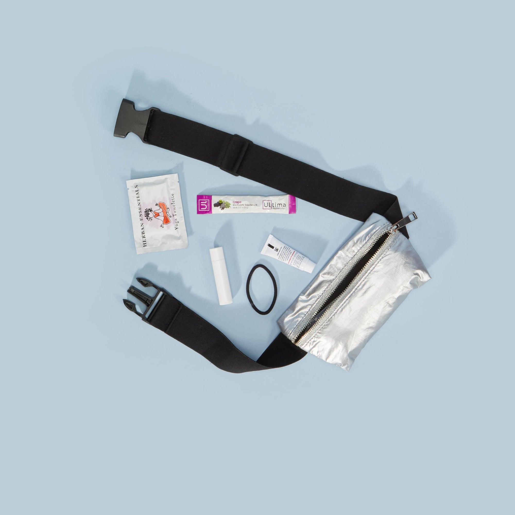 Silver Lay Flat Fanny Pack