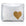 Medium zipper pouch in silver with gold heart on white