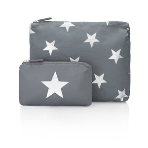 Set of Two - Organizational Packs - Cool Gray with Multi Silver Stars