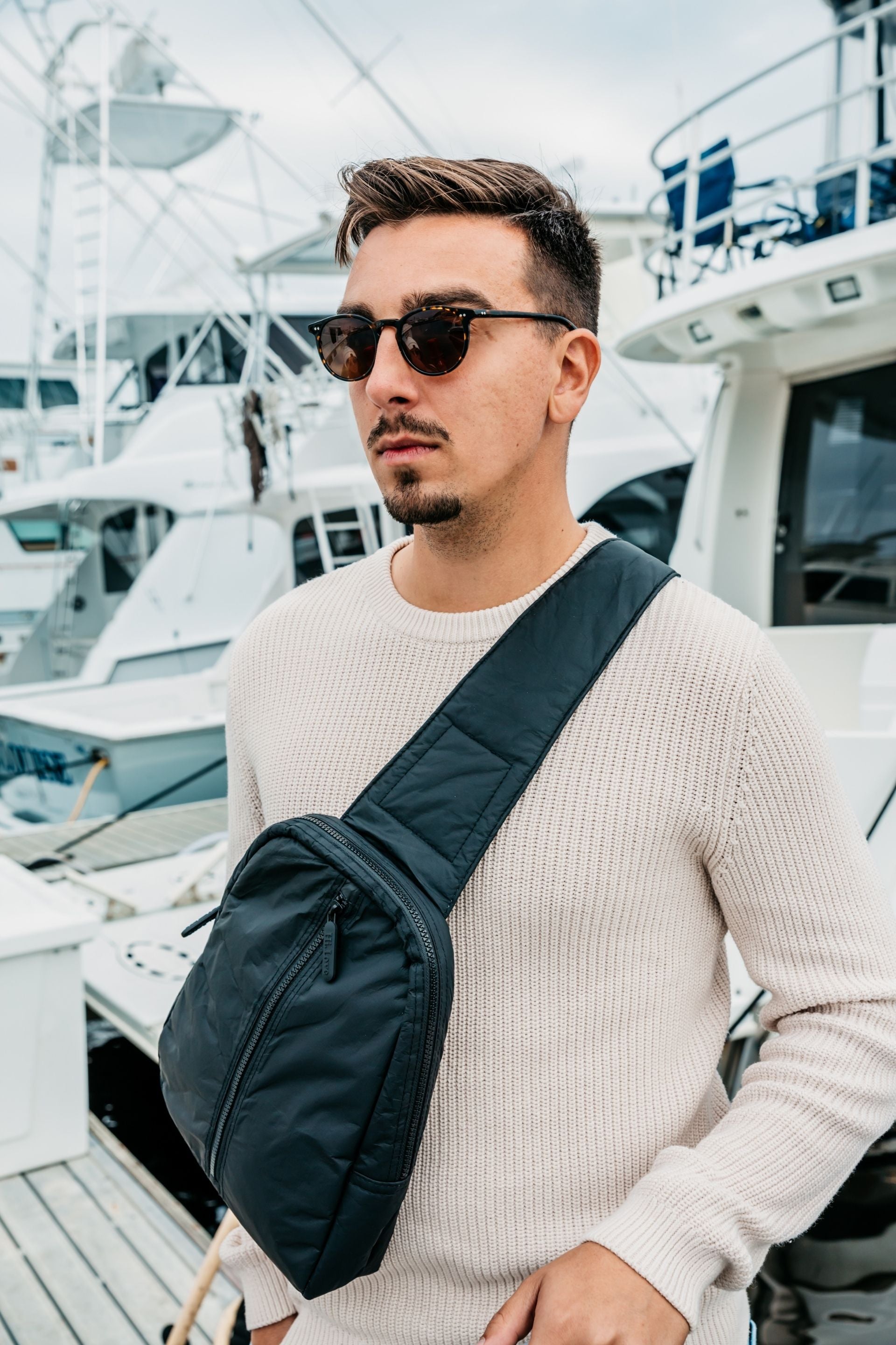 crossbody and backpack bag for travel Pritent Bags Women Men Trendy Sling Chest Bag whether youre cycling through the city Crossbody Backpack with Outside Zipper