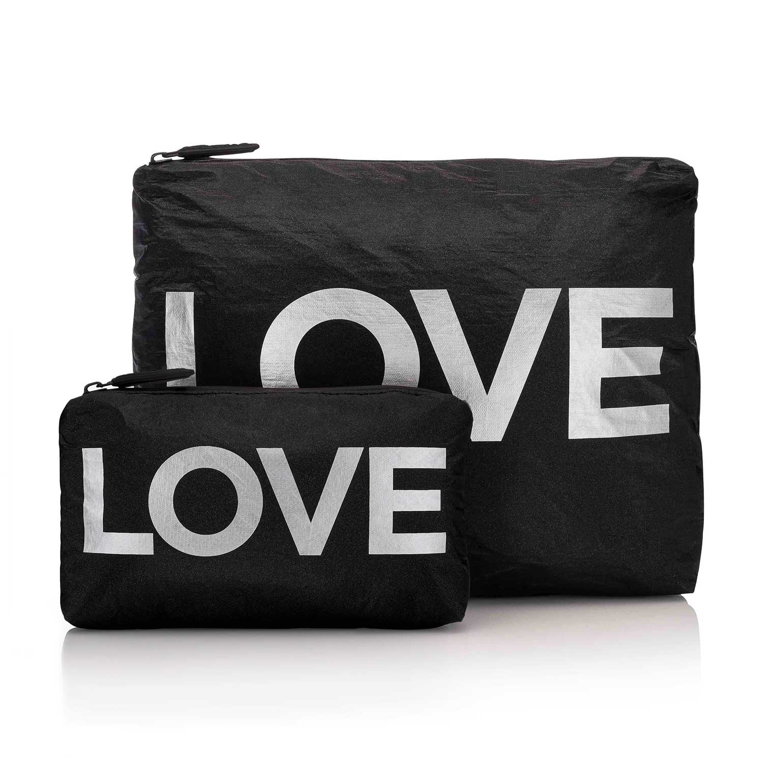 Set of Two - Organizational Packs - Black with Silver "LOVE"