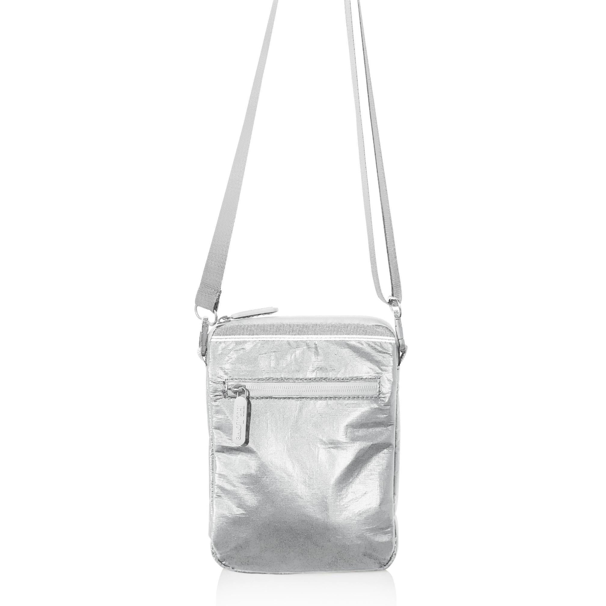 Silver Leather Bee Bag - Closet Fashion