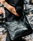 crossbody bag in shimmer black