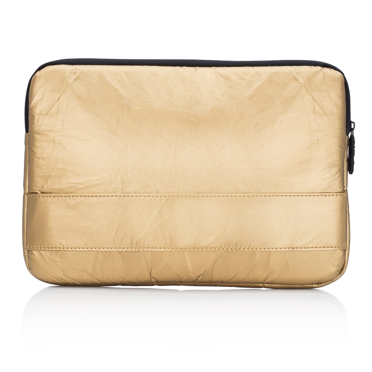 Compact Laptop & Tablet Padded Pack in Shiny Metallic Gold