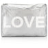 Jumbo Pouch in Silver with LOVE