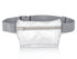 Lay Flat Fanny Pack Belt Bag in Shimmer White with Gray Band on White Background