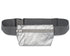Layflat Fanny Pack Belt Bag in Silver with Gray Strap on White Background